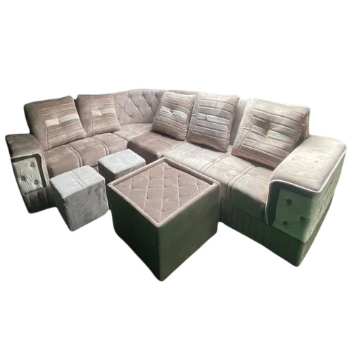 L Shape Teak Wood Sofa