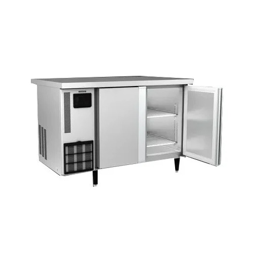 SS Two Door Undercounter Chiller RTW 120 MS4 - Stainless Steel Metal Door Silver 305 Ltr Capacity Automatic Defrost