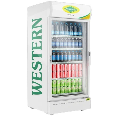 Western Single Door Visi Cooler - Steel, 765x785x2128mm, Silver, 450L | Electrical, Two Shelves, 1 Year Warranty