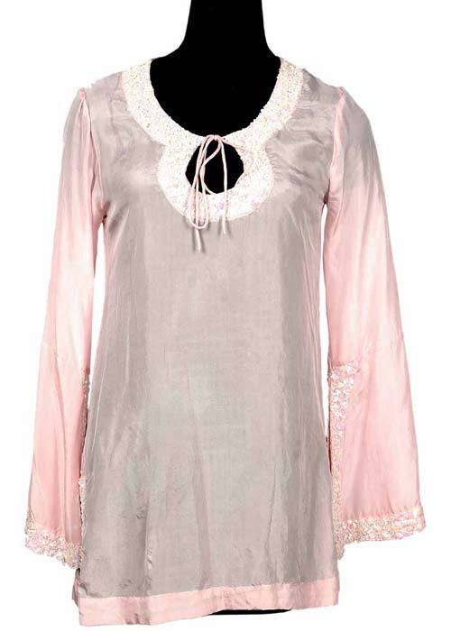 Hand Beaded Silk Tunic