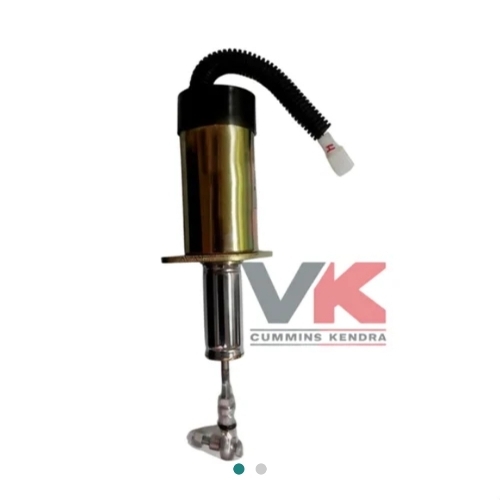 24V Cummins Stop Solenoid - Stainless Steel Golden Black 24V | Reliable Actuation Fast Response Heat Resistant Coil