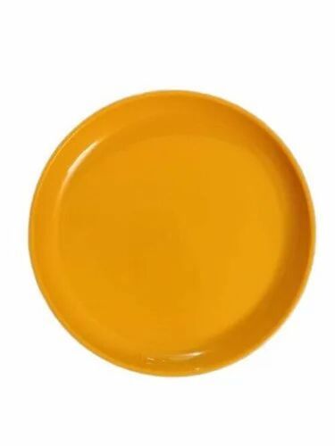 8 Inch Plastic Dinner Plate - Plastic 8 Inch Yellow | Round Polished Durable Fine Finished