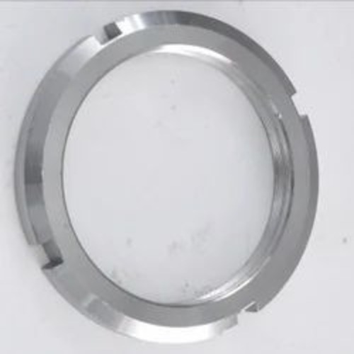 8mm Round Precision Lock Nut - Stainless Steel 6mm Diameter 8mm Thickness 40 HRC | Silver Polished Surface Industrial Use