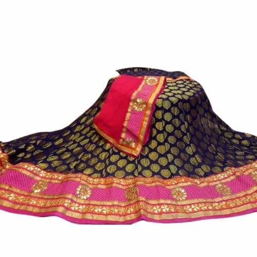 Fancy Wedding Wear Silk Lehenga Choli - Multi Color, Regular Fit, Embroidered | Lightweight, Breathable, Anti-Wrinkle, Comfortable Fit