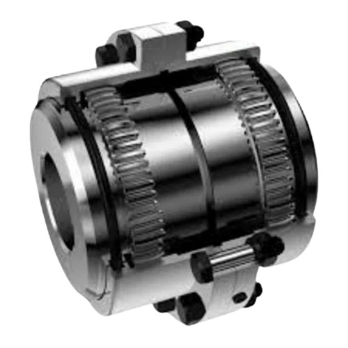 Full Gear Coupling - Mild Steel, Standard Size, Silver | Industrial Use, Finished Surface