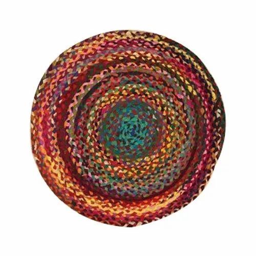 Round Jute Cotton Floor Carpet