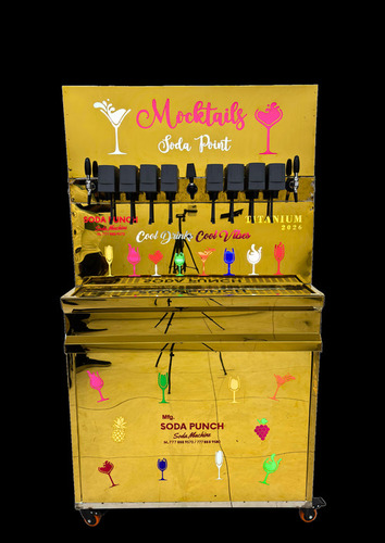 Ss 304 Body 6+1 Valve Non-Electric Mocktail Soda Machine - Capacity: 1200 To 1500 Pcs/Min