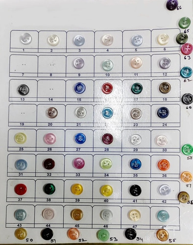 16L Colour Range Polyester Button