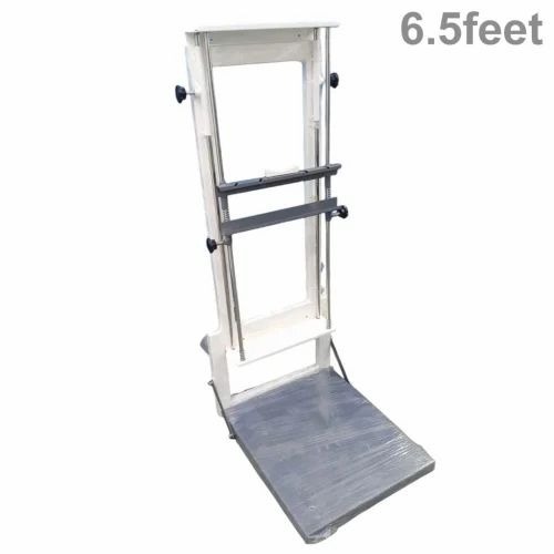 6.5 Feet Floor Mounted X Ray Chest Stand - Stainless Steel, White, 170kg Capacity | Durable, Polished Finish