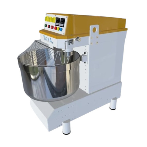 ASM50-2M/DS Spiral Dough Mixer - Stainless Steel, 75 Litre, Silver-Yellow, 220V Electric, Semi Automatic