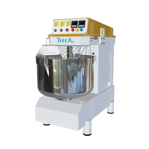 ASM80-2M/DS Spiral Dough Mixer - Stainless Steel, 150 Litre, Silver-Yellow-White, Electric 220V, Semi Automatic, Two Speed Modes, 1 Year Warranty