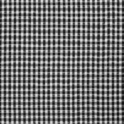 Black And White Check Printed Cotton Fabric