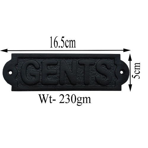 Cast Iron Sign Plates - Corrosion Resistant Vintage Finish, Bold Lettering, Easy Mounting