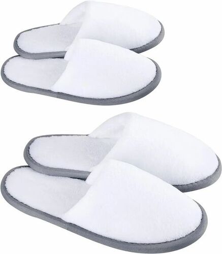 Close Toe Slipper - White, Standard Size | Comfortable, Disposable, Eco Friendly, New