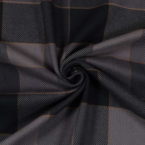 Cotton Fabric For Shirt - 100% Cotton Gray Black Brownish-Gold | Soft Texture Breathable Lightweight Durable Stitching