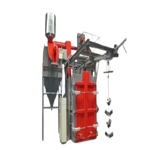 Hanger Type Shot Blasting Machine - Carbon Steel, Double Door, 500 kg Load, Grey | Eco Friendly, High Efficiency, Frequency Speed Control