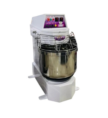 Spiral Mixer Dough Kneader - Metal Fixed Bowl, 10-100L Capacity, Silver White Pink, Electric 220V, Semi Automatic