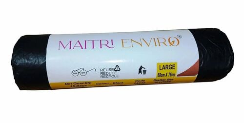 60x76 Cm Ldpe Black Garbage Bags