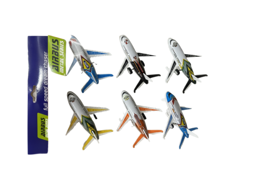 Aeroplane Toy - Plastic White and Red Lightweight | Smooth Edges Fun Play Realistic Shape Portable Sturdy