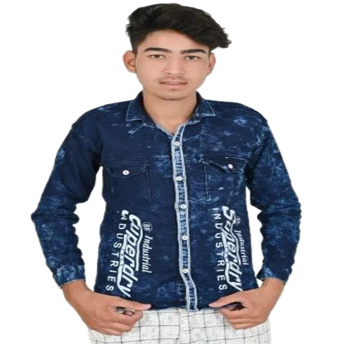 Boys Printed Blue Shirt