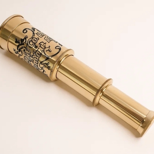 Brass telescope handheld spyglass