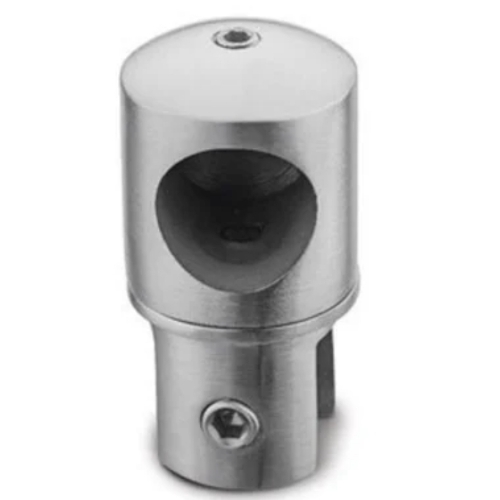 Glossy Stainless Steel Rod To Glass Connector, Size: 3Inch