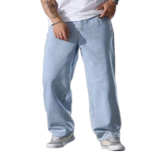 Men Baggy Fit Blue Jeans