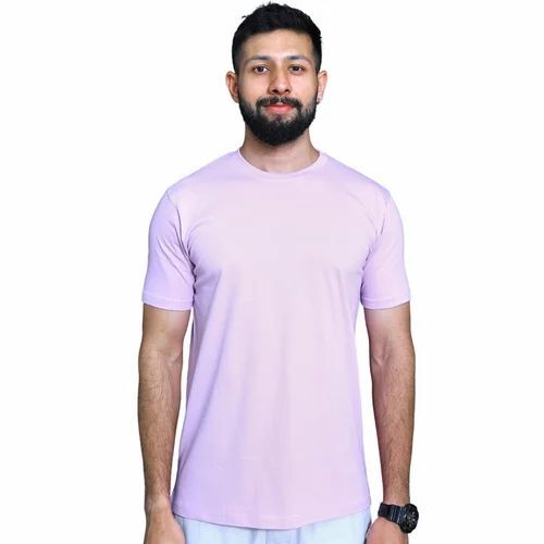 Men Casual Wear Cotton T-Shirts - Cotton, L-XXL, Purple | Lightweight, Soft, Breathable, Quick Dry, Comfortable Fit