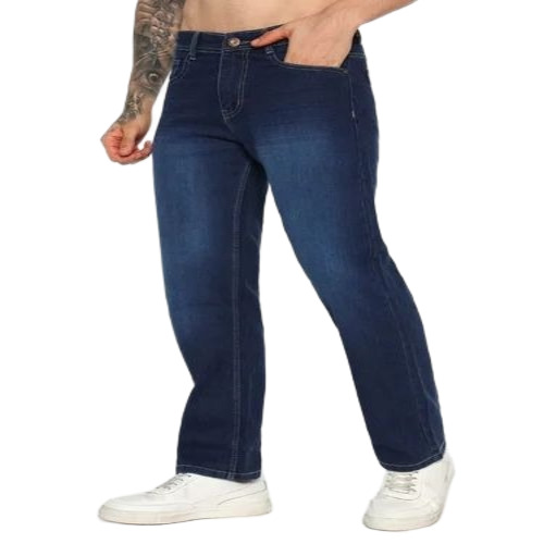 Men Dark Blue Jeans