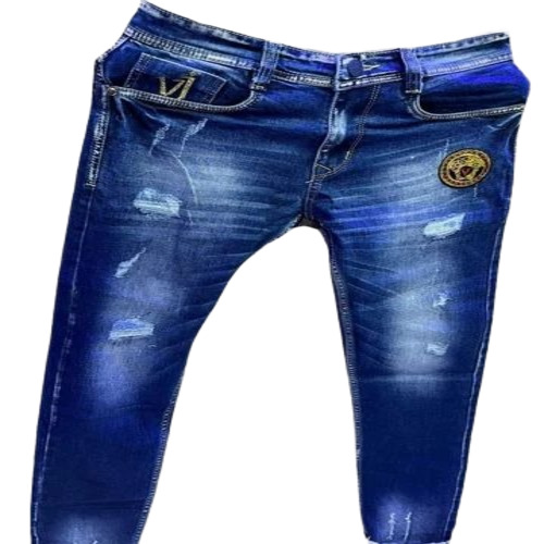 Men Faded Jeans - Denim, Full Length, Brown, Button Closure | Fancy, Comfortable, No Fade, Quick Dry, Washable