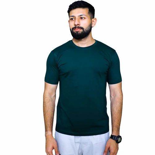 Men Green Color T Shirt