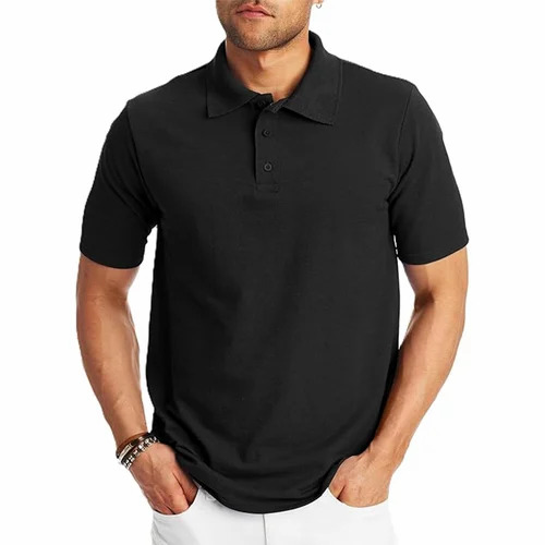 Men Short Sleeve Black T Shirt