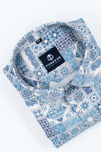 Mens Printed Shirts - Collar Style: Button Down