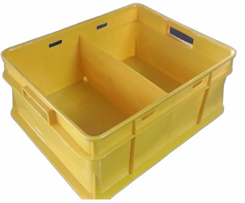 Plastic Milk Crates - Plastic Standard Size Yellow | Eco Friendly Durable Water Resistant Storage