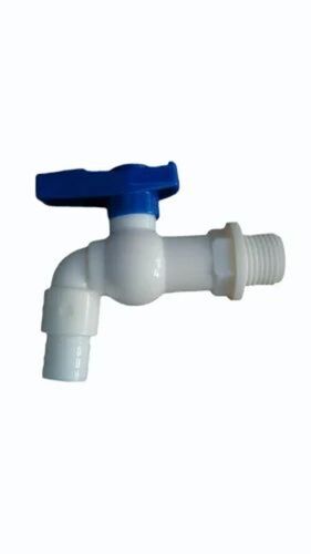Pvc Nozzle Cock - Polished PVC, Various Sizes, White and Blue | Durable, Lightweight, Glossy Finish, Wall Mounted
