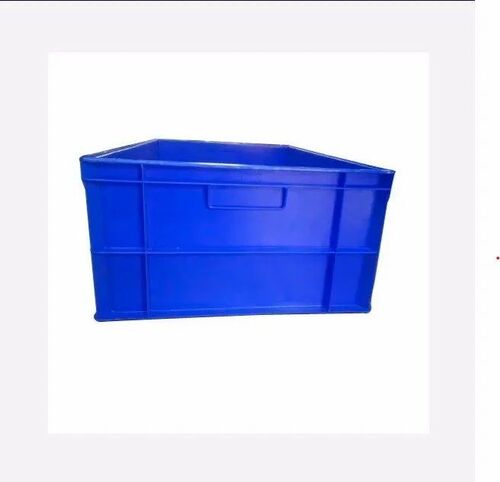 Rectangular Blue Plastic Crates - Plastic, Standard Size, Blue | Eco Friendly, Durable, Water Resistant