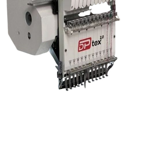 Single Head Tubular Embroidery Machine - 12 Needles, 400x400 mm Area, 1200 SPM | Automatic Industrial Sequin Machine