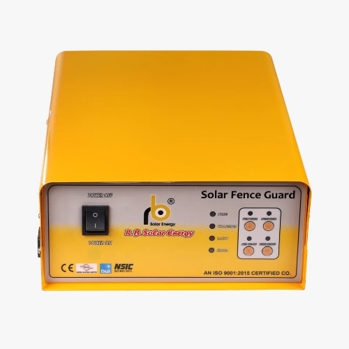 Solar Fence Guard - Mild Steel, Yellow, 220V | Solar Powered, Energy Efficient, Eco Friendly, Portable, Durable, Low Maintenance