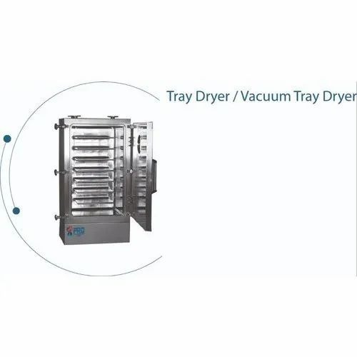 Tray Dryer - Stainless Steel, 8 Trays, Automatic, 100-400Â°C | Silver, Industrial Use