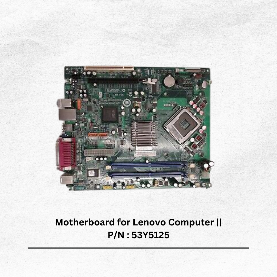 VISION IT Lenovo 53Y5125 Motherboard - Acrylic Plate, Green Matte, LGA1155 Socket, DDR3 Support, USB 3.0 Ready | Intel Q77 Chipset, Dual LAN, SATA 6Gb/s Ports, mSATA Slot