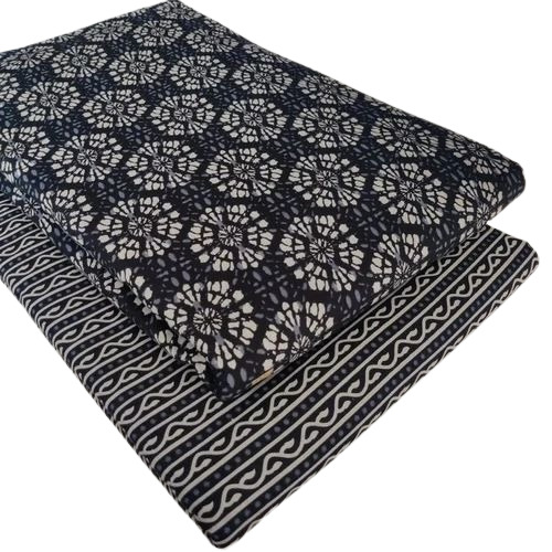 Black Printed Cotton Fabric