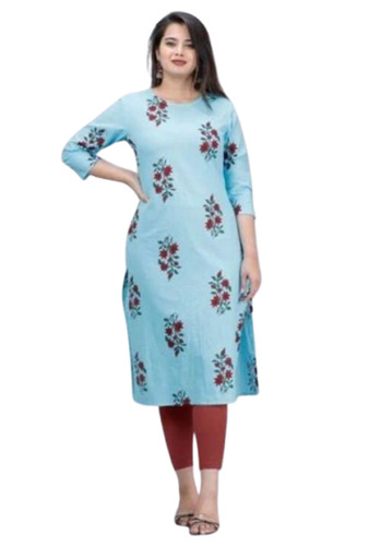 Ladies Half Sleeve Cotton Kurti