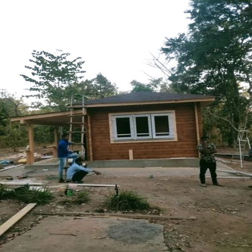 Wooden Resort - PVC Liner, Sky Blue, Outdoor Pool | High-Efficiency 6 Micron Filtration