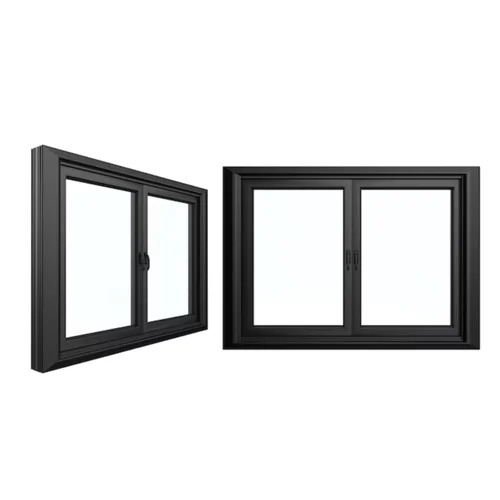 4 Feet Pressed Steel Window Frame - Stainless Steel, 4 Feet, Black | Screw In Installation, Wall Mount, Hung Window, Industrial Use