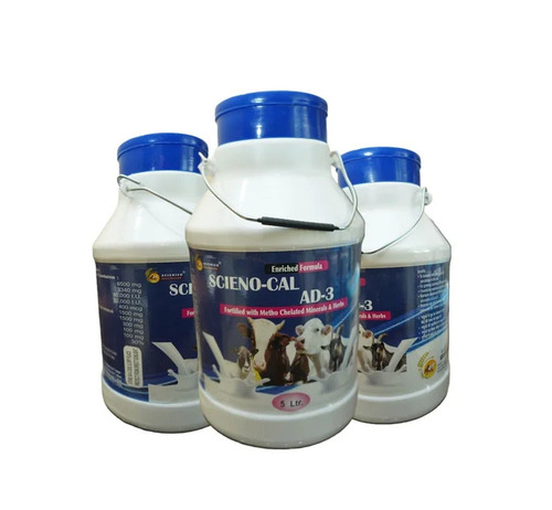 5 Litre Scieno-Cal AD3 Liquid - Can Packaging, 2 Year Shelf Life | Feed Grade, Promotes Digestion, For Animals