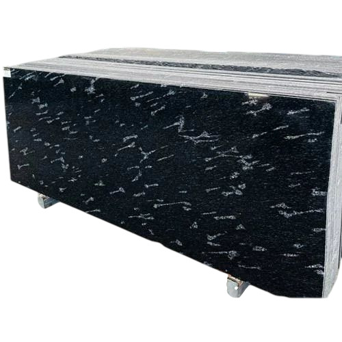 Black Granite Slab - Solid 15mm Polished Black, Durable Rectangle Fine Finished Designer Pattern