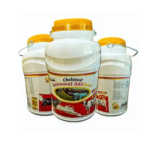 Chelated Scienocal Ad3 Gold Liquid - 5 Litre Feed Grade Can, Liquid | Promote Digestion, Suitable For Animal