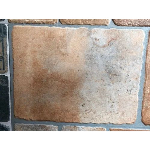 Kajaria Elevation Parking Tiles - Stone Tiles 20mm, Brown/Tan, Rectified Edge | Non-Slip, Polished Finish, Durable