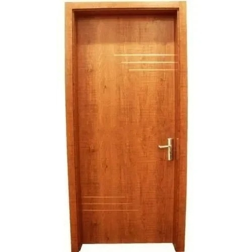 Wooden Flush Door - Solid Wood, Standard Size, Brown | Swing Door, Right Handle, Fine Finished, Durable