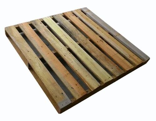 10 Kg Rectangular Babool Wood Pallet - 800x1200 mm, Brown, 4-Way Entry | Eco Friendly, Double Faced, Fine Finish
